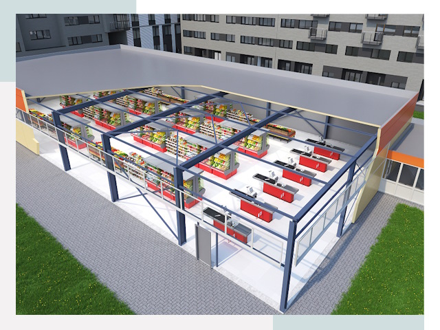 Строительство магазинов в Чусовой от 627 руб. за м²