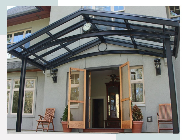 Козырьки металлические в чусовом