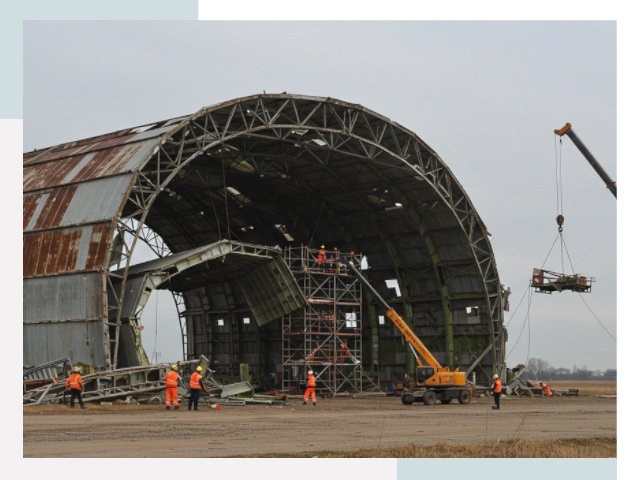 Демонтаж ангаров в чусовом
